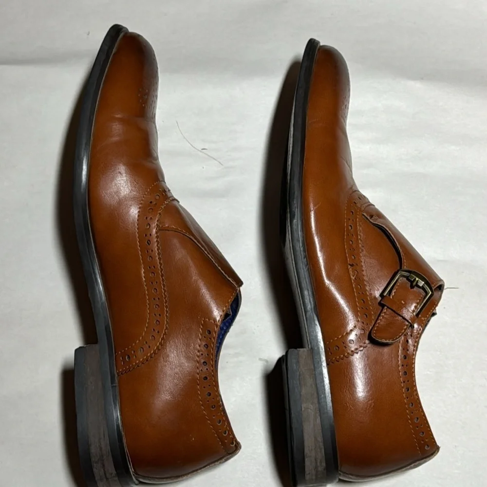 Bruno Marc New York‎ Florence Oxford Monk men’s shoes camel Sz 6 1/2